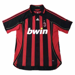06-07 AC Milan Retro Home Red&Black Soccer Jersey Shirt