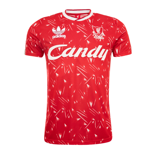 1989-91 LIVERPOOL RED RETRO SOCCER JERSEY SHIRT