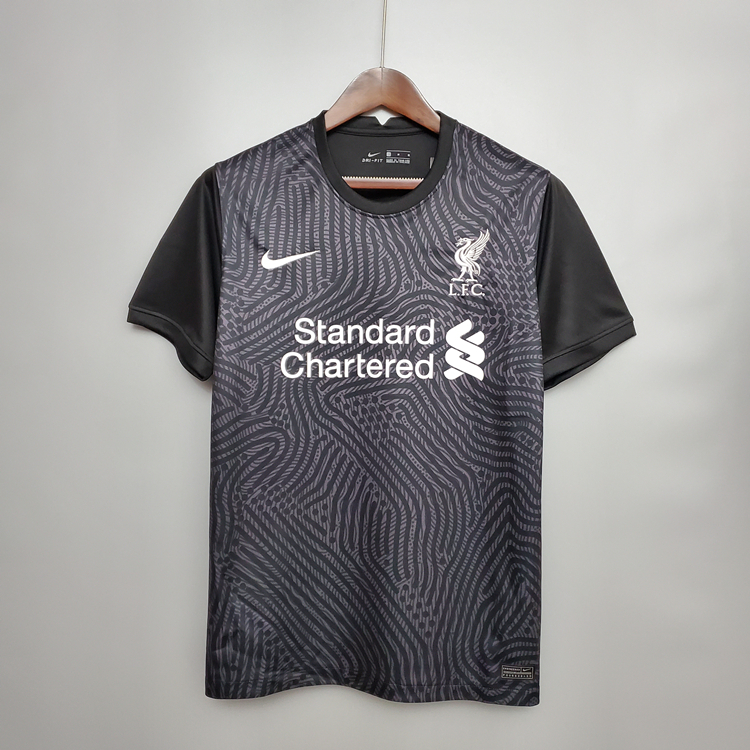 20-21 Liverpool Goalkeeper Black Soccer Shirt Jersey