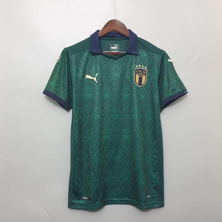 20-21 Italy Soccer Jersey Euro 2020 Third Green Soccer Shirt