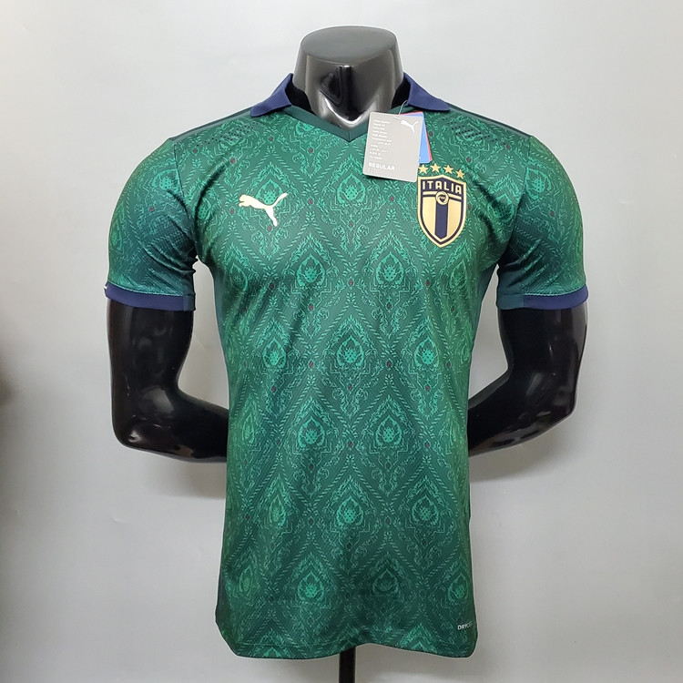 20-21 Italy Soccer Jersey Euro 2020 Third Green Soccer Shirt (Player Version)