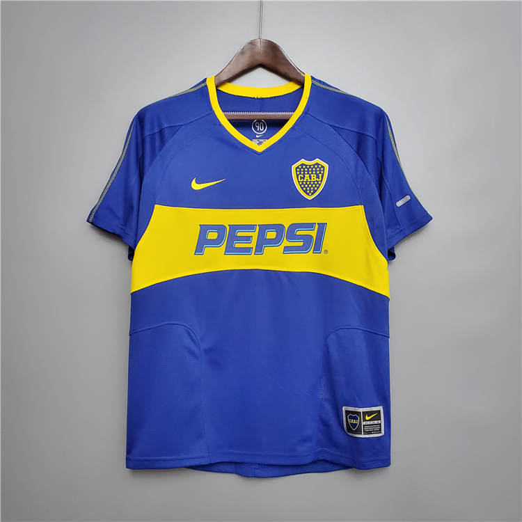 2003 BOCA JUNIORS HOME RETRO SOCCER JERSEY FOOTBALL SHIRT